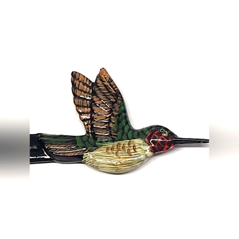 Vintage Hand Painted Hummingbird Letter Opener Laquered